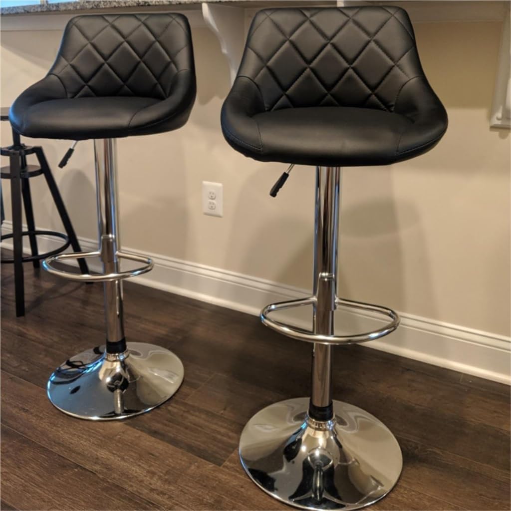 ニトリ　カウンターチェア 回転高さ調整可能 バーチェア　ブラック　2脚セット ニトリ カウンターチェア 回転高さ調整可能 バーチェア ブラック 2脚